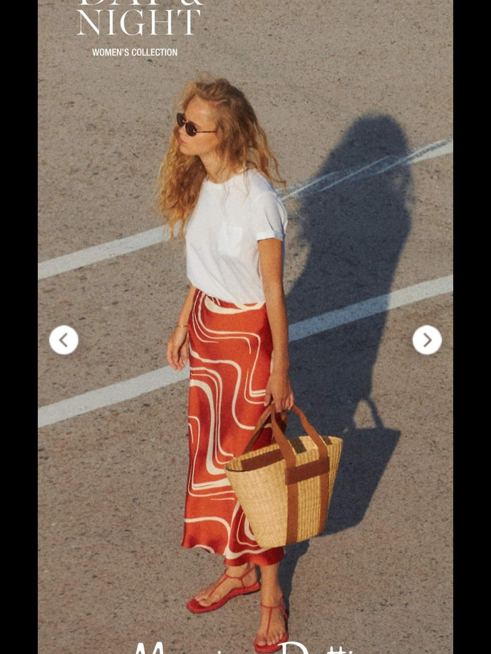Massimo Dutti Red and Cream Swirl Maxi Skirt4 - Picture 2 of 2